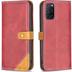 ZH Store Oppo A72 / A52 / A92 Için Deri Kılıf Kırmızı (Yurt Dışından)