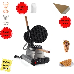 Bubble Waffle Makine Seti Granit