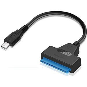4393 Type C 3.1 USB To 2.5 3.5 Inç Sata SSD HDD Hard Disk DVD Kablosu, Siyah