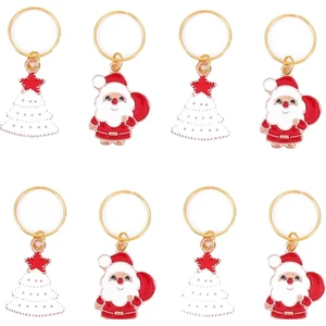New Obsessions Yılbaşı Noel Baba Figür Sallantılı Saç Küpesii 8'li Paket