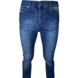 APT PRESTIGE Erkek Dar Kesim  Boru Paça Denim Likralı Mavi Kot Pantolon