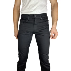 APT PRESTIGE Erkek Dar Kesim  Boru Paça Denim Likralı Siyah Kot Pantolon