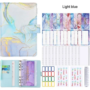 A6 Mermer Desenli Defter Bağlayıcı Bütçe Planlayıcı Para Düzenleyici (Yurt Dışından)