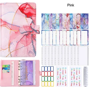 A6 Mermer Desenli Defter Bağlayıcı Bütçe Planlayıcı Para Düzenleyici (Yurt Dışından)