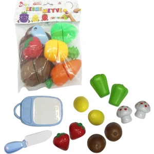 King Toys 37034 Meyve ve Sebze Kesme Seti 12 Parça