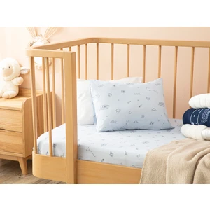 English Home Galaxy Pamuklu Bebe Las. Çarşaf Takımı 70X140 cm Mavi