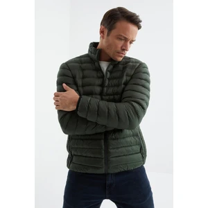 Tommy Life Haki Fermuarlı Standart Kalıp Soğuğa Dayanıklı Erkek Şişme Mont - 88166