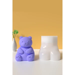 Cage Art Studio Büyük  Ayıcık Mum Silikon Kalıp  - Mum Yapım Malzemeleri 10 cm