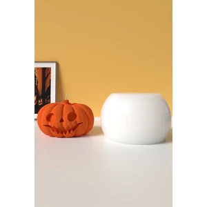 Cage Art Studio Büyük Bal Kabağı Mum Silikon Kalıp - Halloween Mum - Mum Yapım Malzemeleri