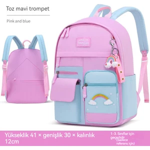 Ilkokul Okul Çantası 1-3-6. Sınıf Kız Yükü Azaltma Omurga Su Geçirmez Çocuk Omuz 6-12 Yaş Okul Çantası
