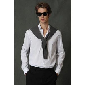 Austın Erkek Basic Gömlek Slim Fit Siyah