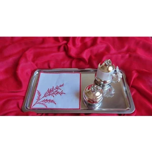 Aydın Çeyiz Paslanmaz Çelik Tepsi 18 x 33 cm( 2 Adet)