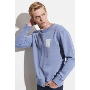 Regular Fit Normal Kesim Pamuk Bisiklet Yaka Sweatshirt