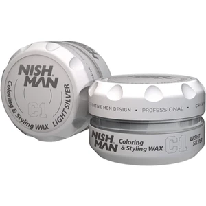 NISHMAN Saç Şekillendirici Renklendirici Açık Gri Renkli Wax C1 100 ml