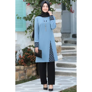 Asya Tesettür Takım Mavi