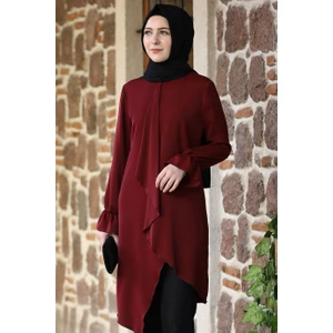 Nisa Tesettür Takım Bordo
