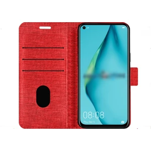 Apple iPhone 14 Pro Max Kılıf Kumaş Cüzdan Kılıf Kapaklı Kılıf