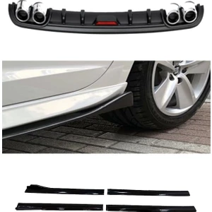 Chevrolet Kalos Siyah Difüzör Ve Flaplı Yan Marşpiyel Eki Piano Black