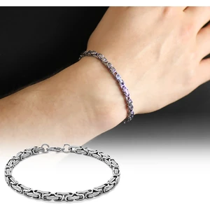 Okyanus Silver Silver Renk Kalınlık 5 mm 317L Çelik Kral Bileklik