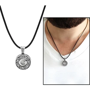 Okyanus Silver Kişiye Özel Isim Yazılı Üzeri Ayyıldız Temalı 925 Ayar Gümüş Cevşen Kolye