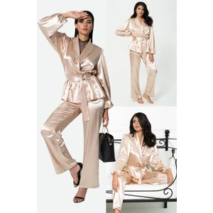 for you in&out 2'li Hem İçeride Hem Dışarıda Taş Pijama Takım