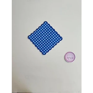 Aydın Çeyiz Mavi Ekoseli Kokteyl Peçetesi 12,5 x 12,5 (6 ADET)