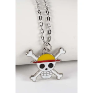 One Piece Kolye Kurukafa Korsan Luffy Anime Kolye Klasik Zincir
