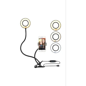 Teleofon Tutucu Ring Light Youtuber Tiktok Influencer Canlı Yayın Stüdyo Işığı LED Halka