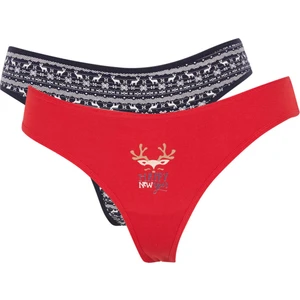 Fall in Love Yılbaşı Temalı Desenli 2'li String Külot Z0981AZ22WN