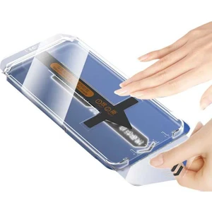 Case 4U Apple iPhone 14 Pro Max Süper Fast Temperli Ekran Koruyucu Şeffaf - Kolay Uygulama Aparatlı