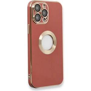 Case World Caseworld Apple iPhone 14 Pro Kapak Mercek Korumalı Logo Gösteren Tasarım Silikon Kılıf - Kırmızı