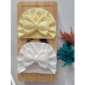 Seher Bebe Butik Kız Bebek & Çocuk Renkli Bone 2'li Set