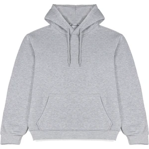 Welly Jones Gri Oversize Kapüşonlu Sweatshirt
