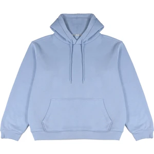 Welly Jones Mavi Oversize Kapüşonlu Sweatshirt