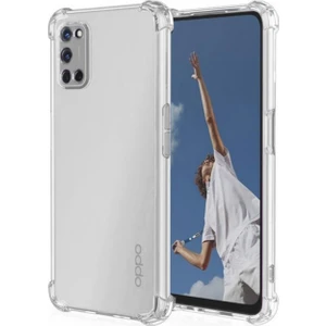 Caseart Oppo A52 Kapak Kamera Korumalı Antişok Airbag Köşe Korumalı Silikon Şeffaf Kılıf