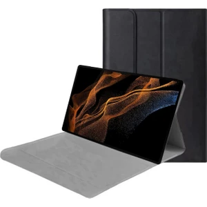 Samsung Galaxy Tab S8 Ultra SM-X900 14.6 Inch ile Uyumlu Sleeve Serisi Mıknatıs Kapak Standlı Kılıf - Siyah