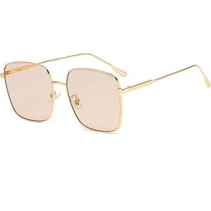 Moda Büyük Çerçeve Kare Güneş Gözlüğü Bayan Çok Yönlü Güneş Gözlüğü