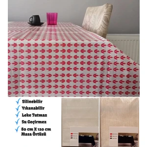 Dikdörtgen, Silinebilir ve Yıkanabilir 80X120CM Masa Örtüsü, 100*140 Masa Örtüsü Hediyeli