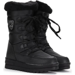 995 Kışlık Içi Termal Kürklü Siyah Kız Çocuk Kar Botu