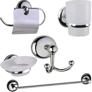 5'li Banyo Aksesuar Seti | Uzun Havluluk, Bornoz Askılık, Tuvalet Kağıtlık, Sabunluk, Diş Fırçalık