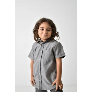Banada Moda Erkek Çocuk Kısa Kollu Basıc Gömlek