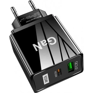 65W Gan Qc3.0 Pd Hızlı Başlığı 65W Gan Type-C + USB Şarj Adaptörü