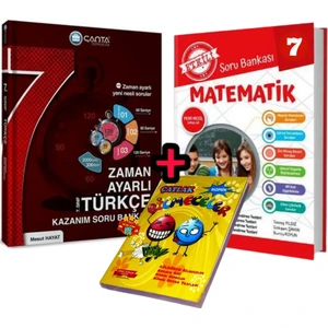Çanta Yayınları 7. Sınıf Türkçe Etkinlikli Kazanım Soru Bankası+Matematik soru+Bilmece kitabı