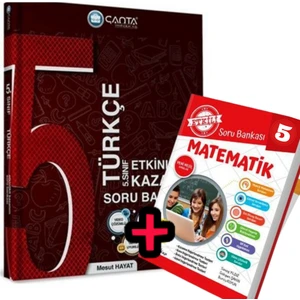 Çanta Yayınları 5. Sınıf Kazanım Türkçe Soru Bankası+Matematik 5 soru bankası