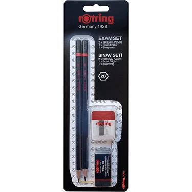 Rotring RO-2090068WK Sınav Seti - Sınav Kalemi, Silgi, Kalemtraş,