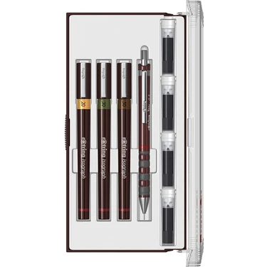 Rotring Isograph Junior Set (0.2-0.3-0.5 Mm) + Tikky Mekanik Kurşun Kalem 0.5 mm -