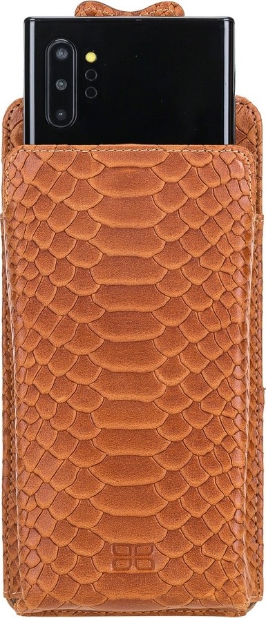 Bouletta Marlo 6.9 Inch Uyumlu Deri Askılı Kılıf SN05 Taba Rfıd görsel 2