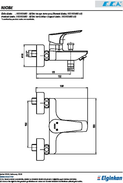ECA Niobe Banyo Bataryası 102102482