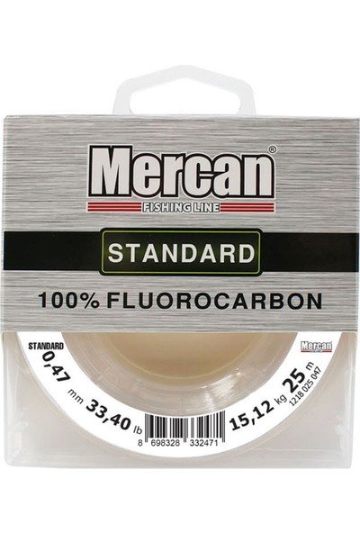 Mercan %100 Fluorocarbon Standart 25 M Makara Misina