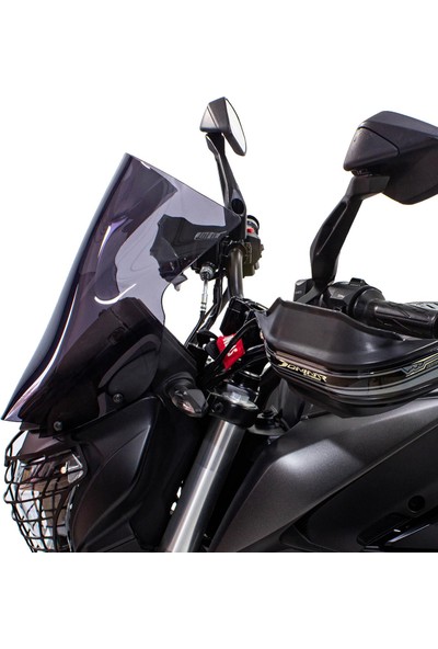 GP Kompozit Bajaj Dominar 250 / 400 2017-2023 Uyumlu Kısa Ön Cam Siyah 37 cm